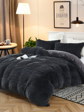 Charger l&#39;image dans la galerie, Love God. Store Duvet Covers &amp; Sets Black / 229*229 Plain Plush Duvet Cover Set Without Filler-Queen Only price
