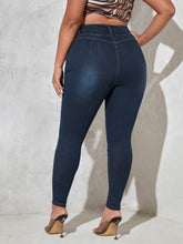 Cargar imagen en el visor de la galería, Love God. Store Large Size Jeans Large High Waist Washed Skinny Jeans price
