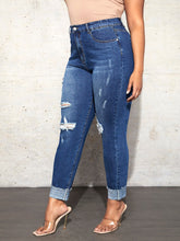 Cargar imagen en el visor de la galería, Love God. Store Large Size Jeans Large Ripped Slant Pocket Skinny Jeans price
