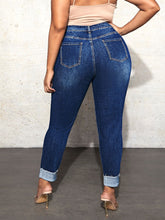 Cargar imagen en el visor de la galería, Love God. Store Large Size Jeans Large Ripped Slant Pocket Skinny Jeans price
