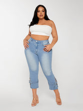 Cargar imagen en el visor de la galería, Love God. Store Large Size Jeans SXY Large High Waist Buckled Detail Slit Hem Jeans price
