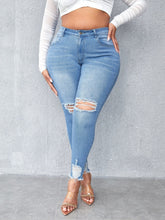 Cargar imagen en el visor de la galería, Love God. Store Large Size Jeans SXY Large High Waist Ripped Raw Trim Skinny Jeans price
