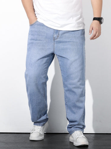 Love God. Store Men Jeans Large Sizes Men Slant Pocket Straight Leg Jeans price