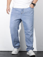 Charger l&#39;image dans la galerie, Love God. Store Men Jeans Large Sizes Men Slant Pocket Straight Leg Jeans price
