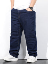 Charger l&#39;image dans la galerie, Love God. Store Men Jeans Larger Size Men Slant Pocket Straight Leg Jeans price
