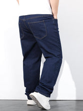 Charger l&#39;image dans la galerie, Love God. Store Men Jeans Larger Size Men Slant Pocket Straight Leg Jeans price
