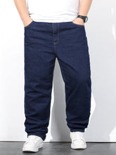 Charger l&#39;image dans la galerie, Love God. Store Men Jeans Larger Size Men Slant Pocket Straight Leg Jeans price
