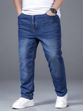 Charger l&#39;image dans la galerie, Love God. Store Men Jeans Larger Size Men Washed Slant Pocket Jeans price
