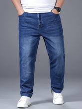 Charger l&#39;image dans la galerie, Love God. Store Men Jeans Larger Size Men Washed Slant Pocket Jeans price
