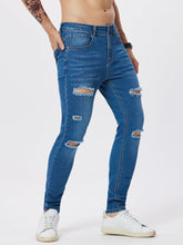 Load image into Gallery viewer, Love God. Store Men Jeans Men Cut Out Ripped Frayed Skinny Jeans price
