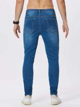 Load image into Gallery viewer, Love God. Store Men Jeans Men Cut Out Ripped Frayed Skinny Jeans price
