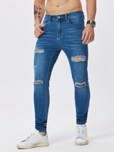 Load image into Gallery viewer, Love God. Store Men Jeans Men Cut Out Ripped Frayed Skinny Jeans price
