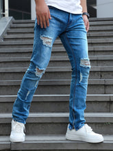 Cargar imagen en el visor de la galería, Love God. Store Men Jeans Men Ripped Detail Straight Leg Jeans price
