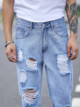 Load image into Gallery viewer, Love God. Store Men Jeans Men Ripped Frayed Cut Out Jeans price
