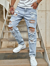 Lade das Bild in den Galerie-Viewer, Love God. Store Men Jeans Men Ripped Washed Jeans price
