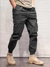 Charger l&#39;image dans la galerie, Love God. Store Men Pants Black / S Men Drawstring Waist Cargo Pants price
