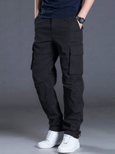 Charger l&#39;image dans la galerie, Love God. Store Men Pants Black / S Men Flap Pocket Drawstring Hem Cargo Pants price
