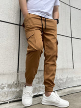 Charger l&#39;image dans la galerie, Love God. Store Men Pants Brown / S Men Drawstring Waist Cargo Pants price
