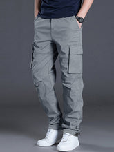 Charger l&#39;image dans la galerie, Love God. Store Men Pants Grey / S Men Flap Pocket Drawstring Hem Cargo Pants price
