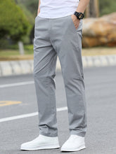 Charger l&#39;image dans la galerie, Love God. Store Men Pants Light Grey / S Men Solid Straight Leg Pants price
