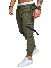 Charger l&#39;image dans la galerie, Love God. Store Men Pants Men Patch Detail Flap Pocket Buckle Cargo Pants price
