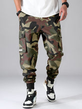 Charger l&#39;image dans la galerie, Love God. Store Men Pants Men Random Camo Print Letter Patched Flap Pocket Pants price
