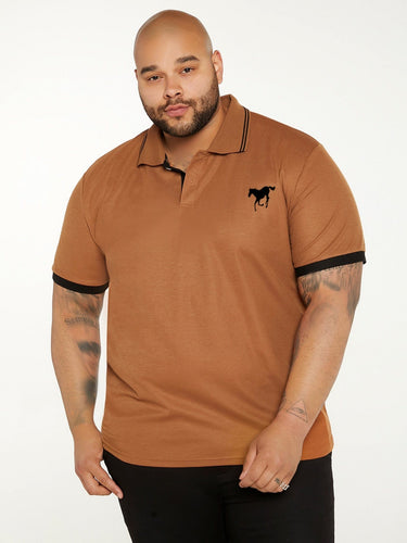 Love God. Store Men Polo Shirts Large Size Men Contrast Trim Polo Shirt price