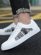 Charger l&#39;image dans la galerie, Love God. Store Men Sneakers Black and White / EUR39 Men Letter Graphic Lace up Front Skate Shoes price
