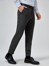 Charger l&#39;image dans la galerie, Love God. Store Men Suit Pants Men Pinstriped Print Tailored Pants price
