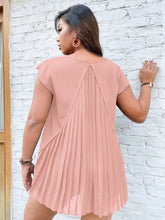 Charger l&#39;image dans la galerie, Love God. Store Plus Size Blouses Dusty Pink / 0XL Plus Pleated Panel High Low Blouse price
