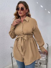 Charger l&#39;image dans la galerie, Love God. Store Plus Size Blouses Plus Drop Shoulder Belted Blouse price
