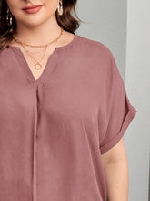 Charger l&#39;image dans la galerie, Love God. Store Plus Size Blouses Plus Notched Neck Batwing Sleeve Roll Cuff Blouse price
