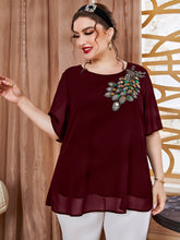 Charger l&#39;image dans la galerie, Love God. Store Plus Size Blouses Plus Peacock Embroidery Blouse price
