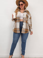 Charger l&#39;image dans la galerie, Love God. Store Plus Size Blouses Plus Plaid Patched Pocket Drop Shoulder Shirt price
