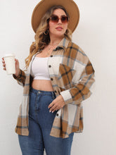 Charger l&#39;image dans la galerie, Love God. Store Plus Size Blouses Plus Plaid Patched Pocket Drop Shoulder Shirt price
