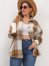 Charger l&#39;image dans la galerie, Love God. Store Plus Size Blouses Plus Plaid Patched Pocket Drop Shoulder Shirt price
