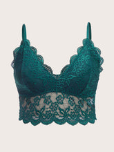 Charger l&#39;image dans la galerie, Love God. Store Plus Size Bras &amp; Bralettes Dark Green / 0XL Plus Scallop Trim Lace Bralette price
