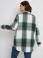 Charger l&#39;image dans la galerie, Love God. Store Plus Size Coats Plus Plaid Flap Pocket Drop Shoulder Coat price
