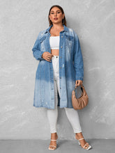 Charger l&#39;image dans la galerie, Love God. Store Plus Size Denim Jackets Plus Washed Drop Shoulder Denim Coat price
