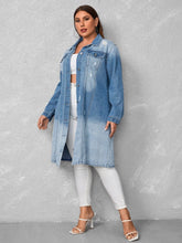 Charger l&#39;image dans la galerie, Love God. Store Plus Size Denim Jackets Plus Washed Drop Shoulder Denim Coat price
