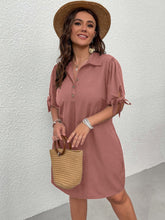 Charger l&#39;image dans la galerie, Love God. Store Plus Size Dresses Dusty Pink / 0XL Plus Knot Cuff Quarter Button Shirt Dress price
