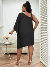 Charger l&#39;image dans la galerie, Love God. Store Plus Size Dresses Plus Asymmetrical Neck Batwing Sleeve Dress price
