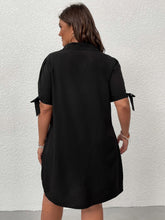 Charger l&#39;image dans la galerie, Love God. Store Plus Size Dresses Plus Knot Cuff Quarter Button Shirt Dress price
