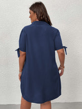 Charger l&#39;image dans la galerie, Love God. Store Plus Size Dresses Plus Knot Cuff Quarter Button Shirt Dress price
