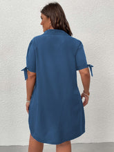 Charger l&#39;image dans la galerie, Love God. Store Plus Size Dresses Plus Knot Cuff Quarter Button Shirt Dress price
