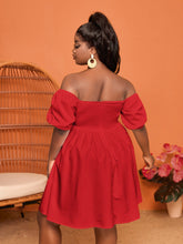 Cargar imagen en el visor de la galería, Love God. Store Plus Size Dresses Plus Off Shoulder Puff Sleeve Dress price
