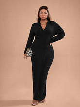 Charger l&#39;image dans la galerie, Love God. Store Plus Size Dresses Plus Solid Zipper Maxi Bodycon Dress price
