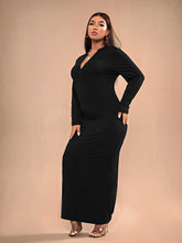 Charger l&#39;image dans la galerie, Love God. Store Plus Size Dresses Plus Solid Zipper Maxi Bodycon Dress price
