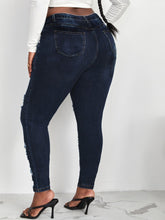 Load image into Gallery viewer, Love God. Store Plus Size Jeans Plus Bleach Wash Ripped Frayed Skinny Jeans price
