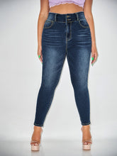 Lade das Bild in den Galerie-Viewer, Love God. Store Plus Size Jeans Plus High Waist Bleach Wash Skinny Jeans price
